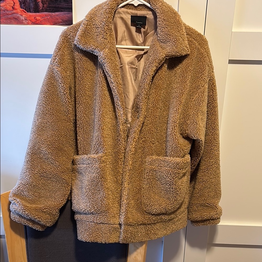 Lumiere Cozy Tan Sherpa Jacket